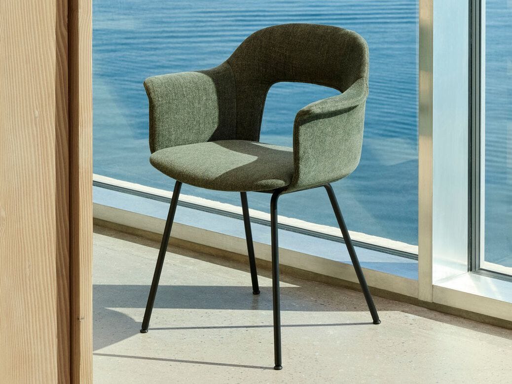 Полипропиленовый стул с подлокотниками с открытой спинкой Hay макет ARCH-00062765 - Вид №49