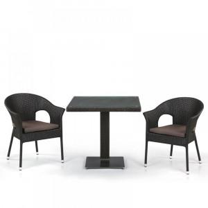 T605SWT/Y97B-W53 Brown 2Pcs Комплект плетеной мебели Afina