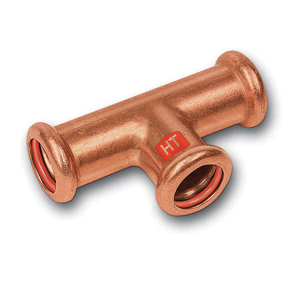 11213064 SANHA 12130 пресс-фитинг солн.,медь, тройник ВПр 64 мм  - Вид №1