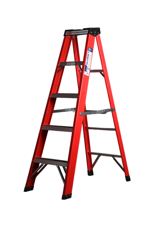 Стремянка SF 1004 стеклопластиковая 4 ступени, Alumet, с органайзером 