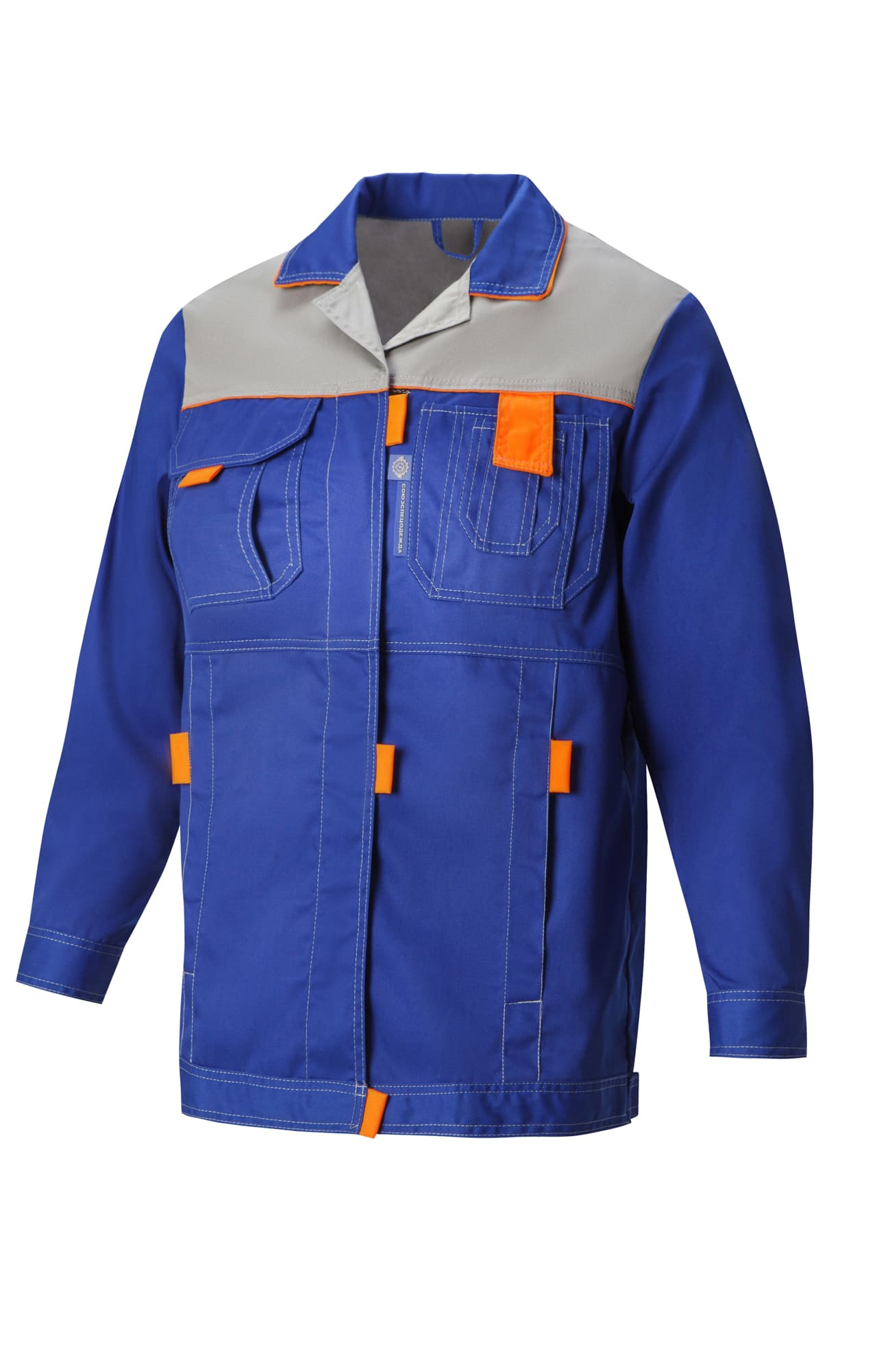 65202 Костюм "Профессионал" женский василек-светло-серый  Летняя спецодежда  размер 60-62/158-164  - Вид №1