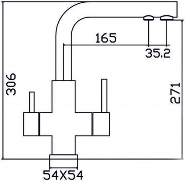 Смеситель ZorG Inox Damas SZR-1126 для кухонной мойки, сталь - Вид №1
