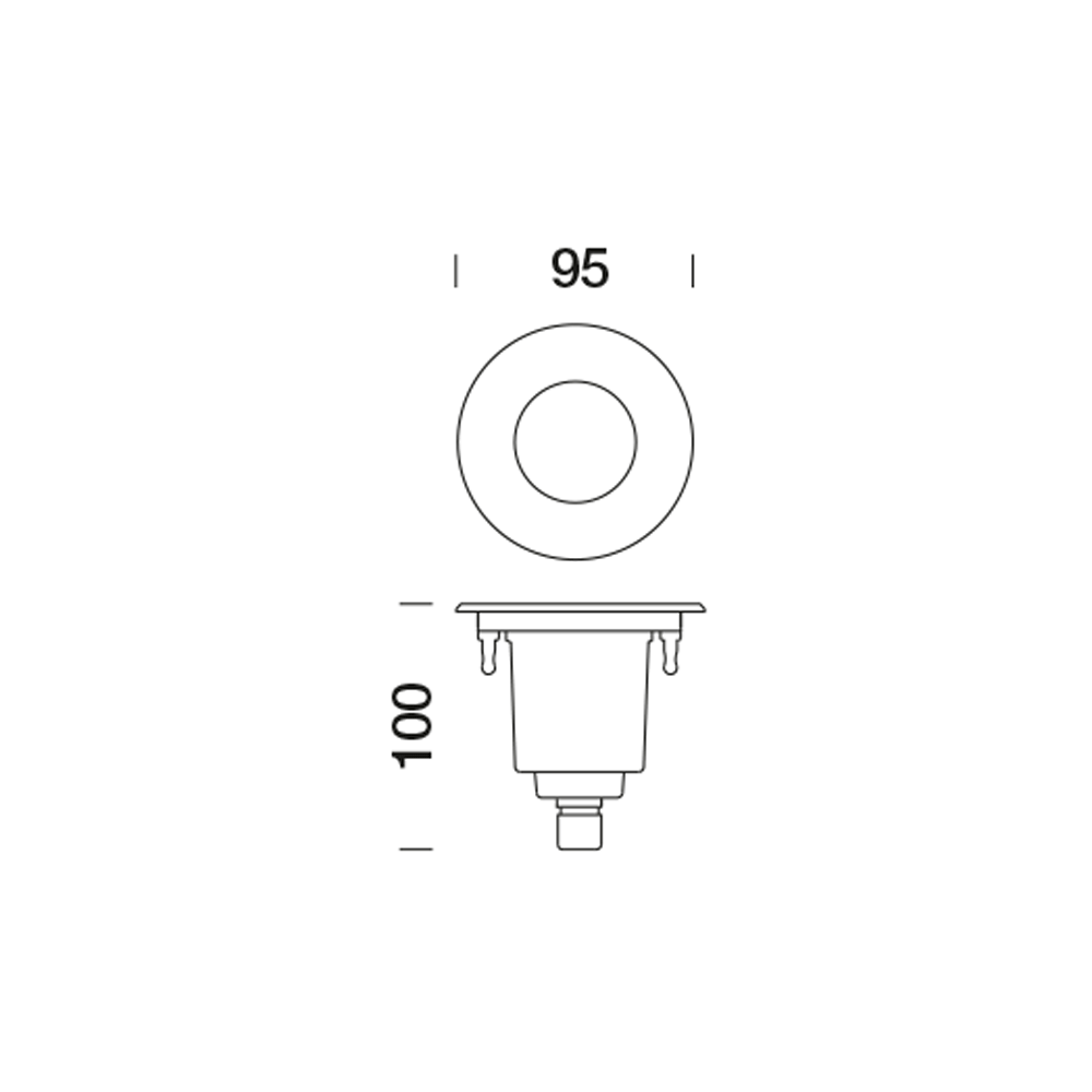 8476118 Встроенный светильник Platek MICRO STEEL Incasso  MICRO STEEL Recessed - 3 LED 3000K 44°  - Вид №2