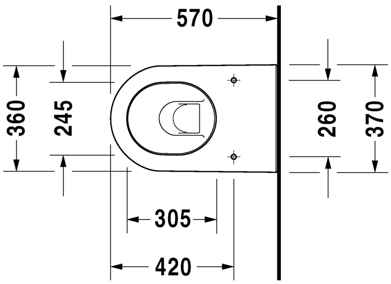 2139090000 Приставной унитаз напольный Белый Duravit Darling New Германия - Вид №1