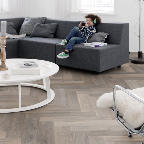 Паркет Ёлка Solidfloor New classic Кэнтрбери Дуб Натур с брашью (Текстурированная) 610х122 мм 1194938 - Вид №14