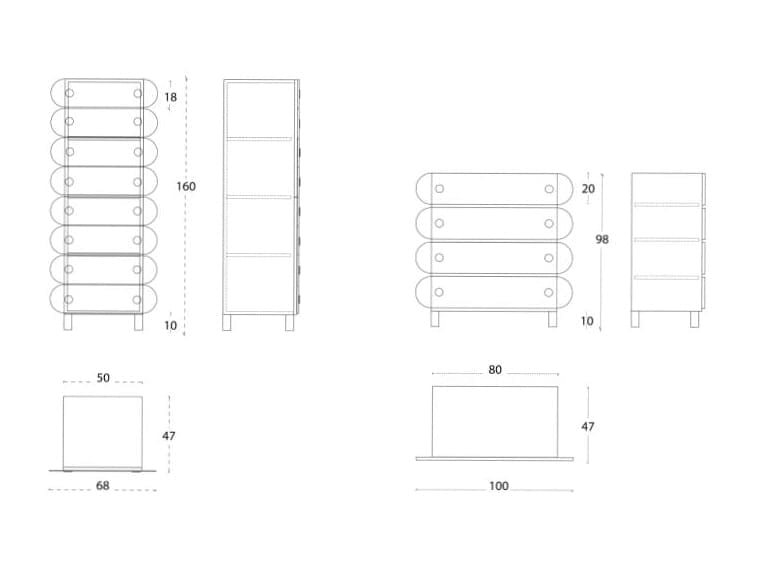Алюминиевый комод altreforme Festa Mobile ARCH-00061787 - Вид №1