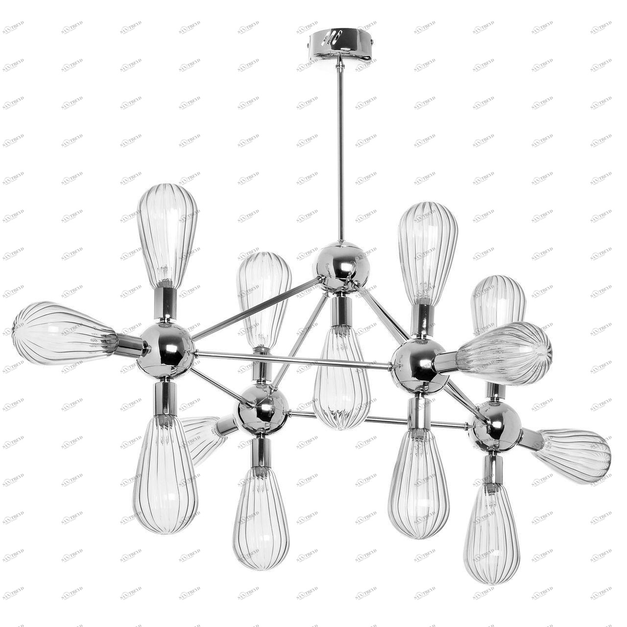 Дизайнерская подвесная люстра Spot Light Silvio 8301328 хром SPOT LIGHT ДИЗАЙНЕРСКИЕ, SILVIO 108296 Хром 