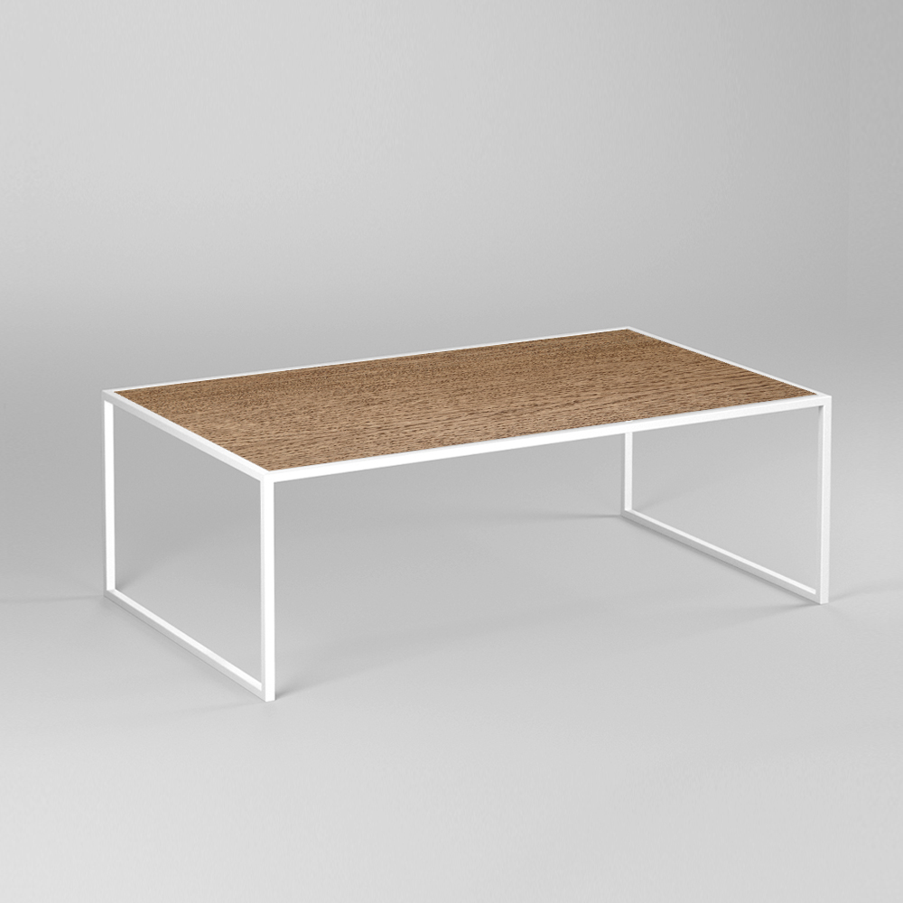 Журнальный столик прямоугольный темный дуб с белыми ножками 100 см London lite white INTELLIGENT DESIGN  260864 Белый;коричневый  - Вид №1