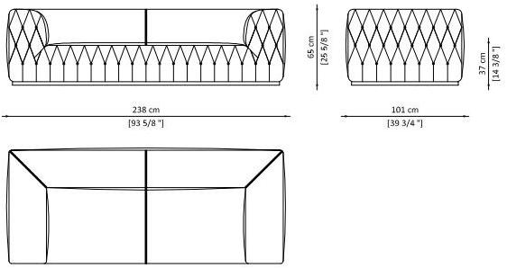 Paolo Castelli 3-х местный диван из нубука sun-id-1395034 - Вид №8