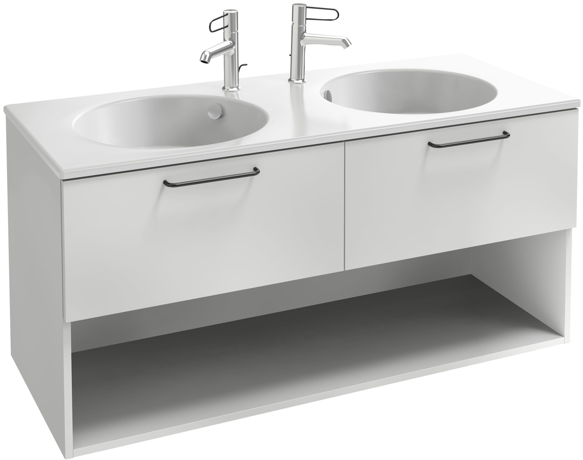 EB2555-R9-NR4 Тумба для столешницы 120 см, 2 ящика/1 ниша, черная ручка JACOB DELAFON ODÉON RIVE GAUCHE ODEON RIVE GAUCHE