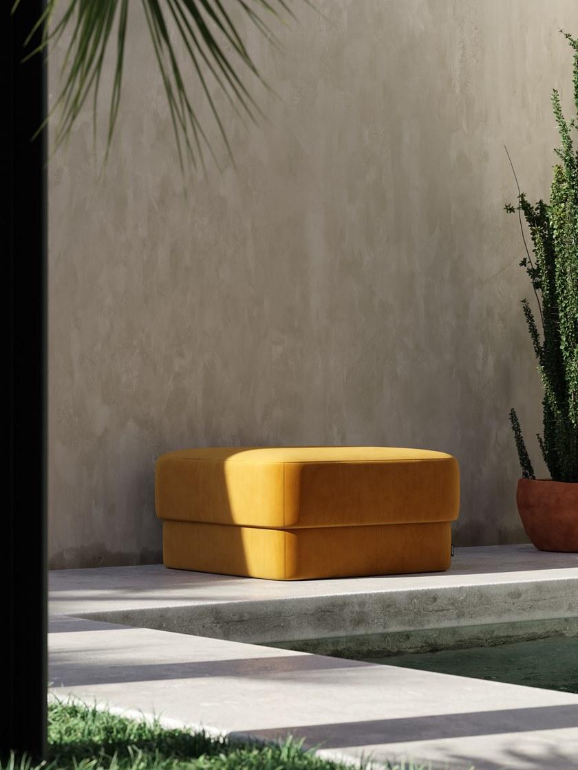 Domkapa Квадратный пуф из бархата  Dkh9  - Вид №4