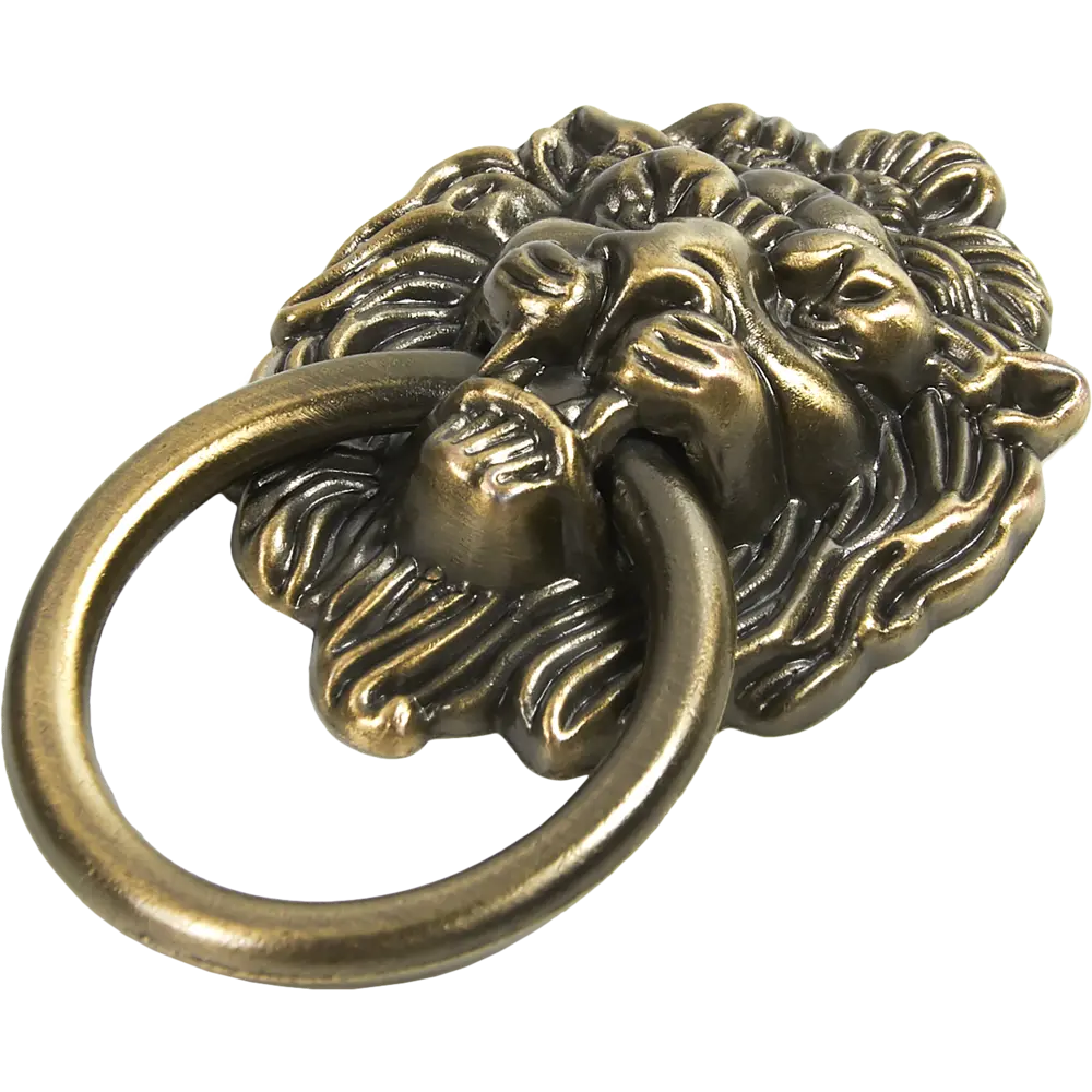 Мебельная ручка-кнопка Lion бронза 50 мм ЛЕВША STLM-2186622