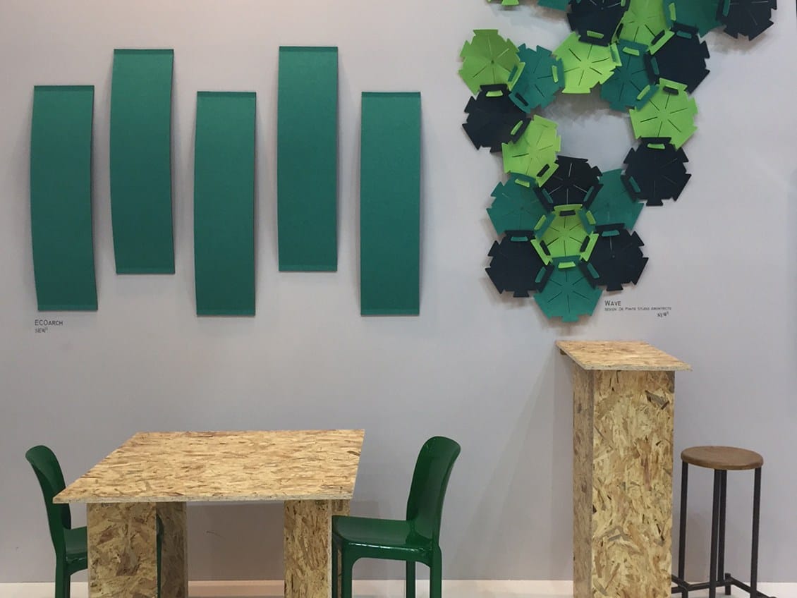 Термоформованная стеновая звукопоглощающая мономатериальная панель Slalom ECOrange ARCH-00103875 - Вид №2