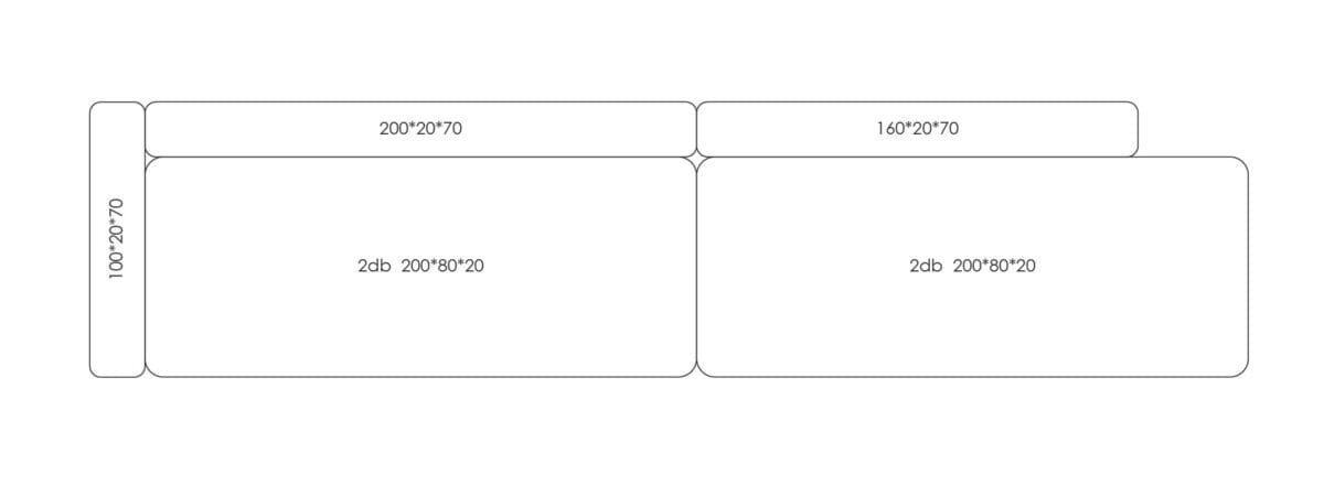 Ткань диван HANNABI MODEL NO.28 LONG ARCH-00126294 - Вид №12