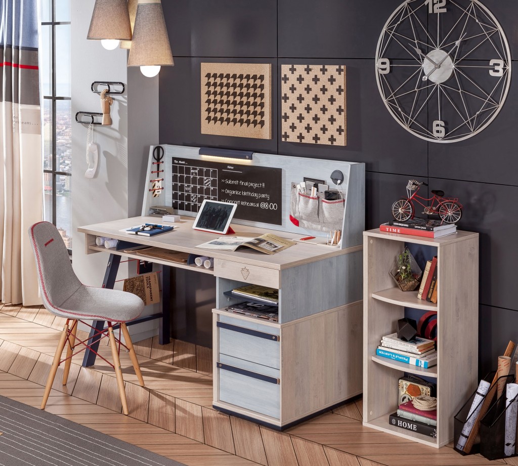 Письменный стол с ящиками 141 см Trio L CILEK TRIO 00-3832434 Бежевый Santreyd - Вид №3