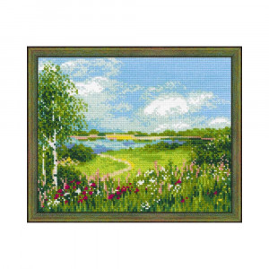 1604 Набор для вышивания Тропинка к пруду 24 х 30 см RIOLIS Сотвори Сама