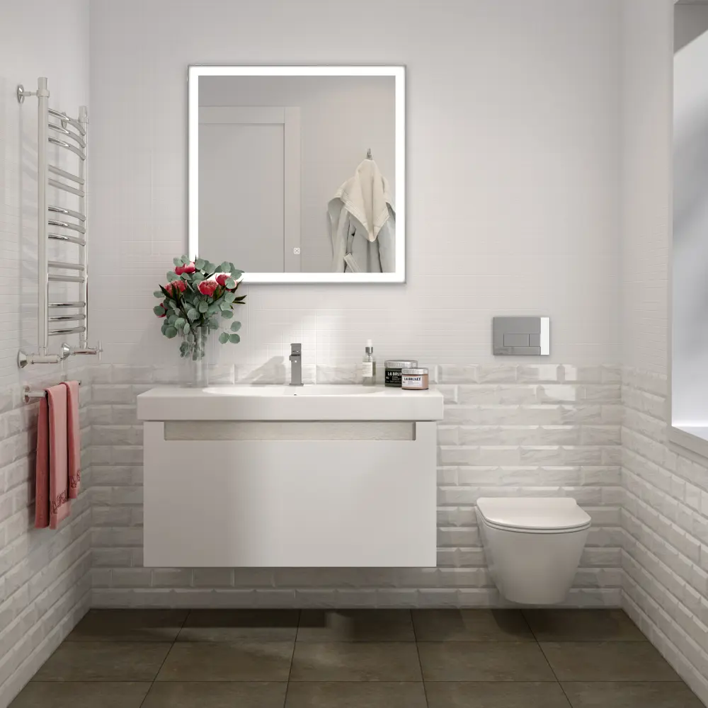 Плитка настенная KREAFORTA Руасси 7.4x15 см 0.89 м² цвет белый 89415712 STLM-2032572 - Вид №5
