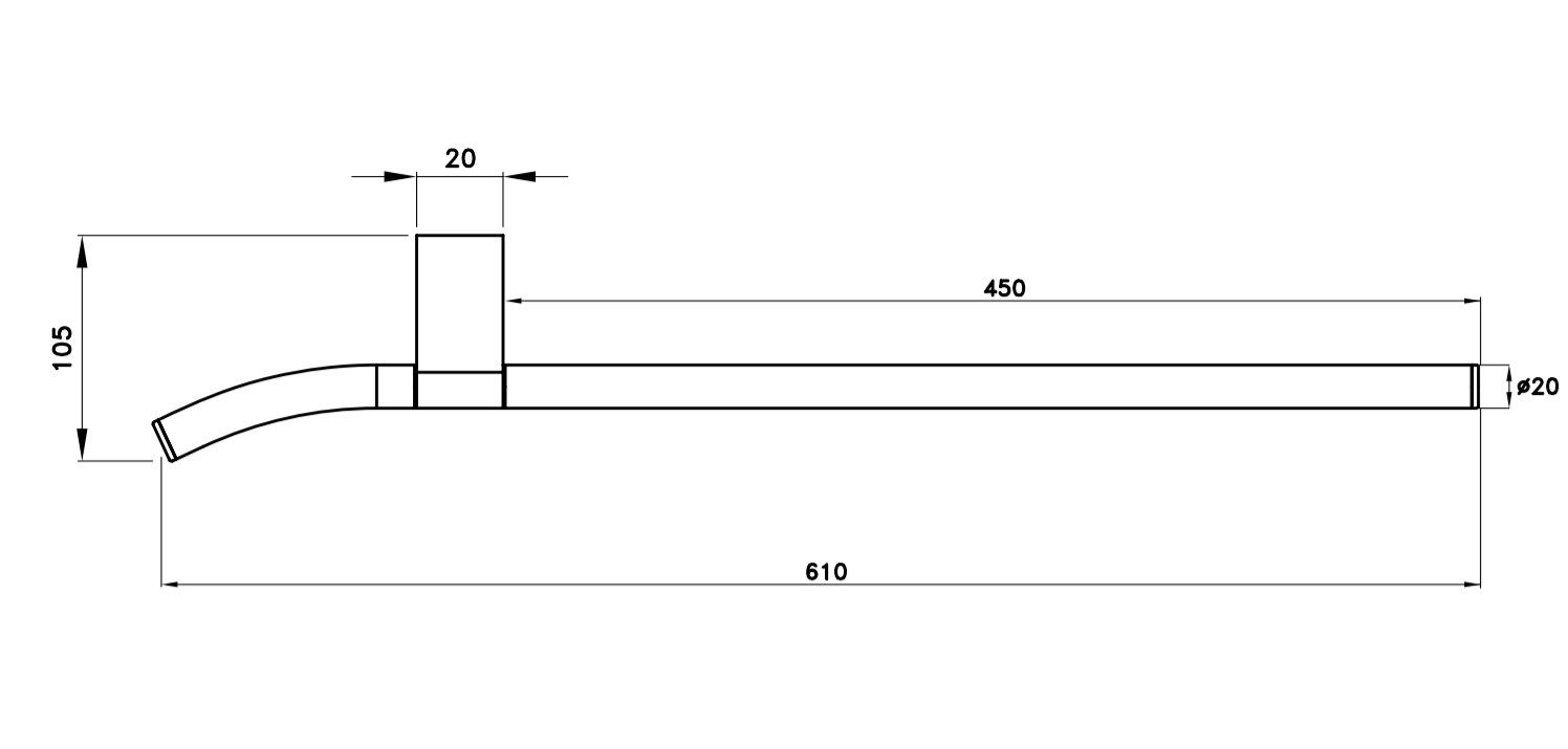 Держатель для полотенец RUBINETTERIE STELLA ARCH-00041376 - Вид №3