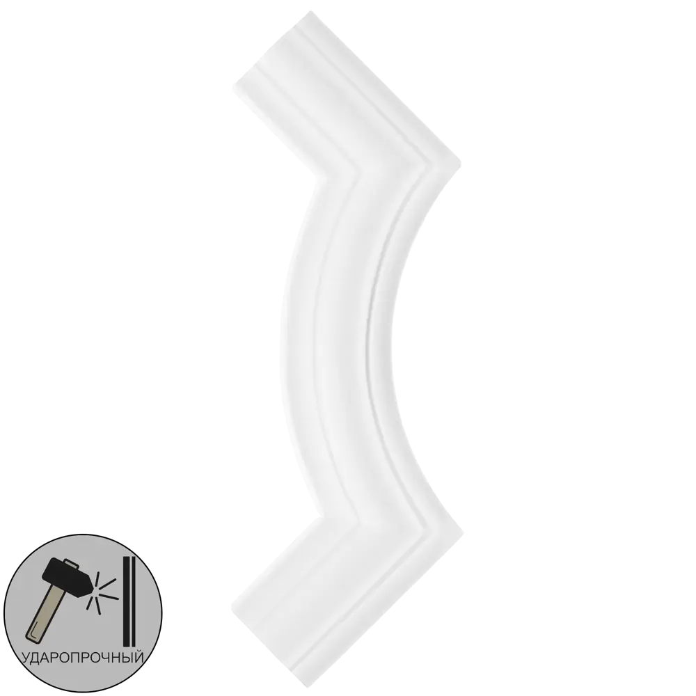 Угловой элемент полиуретан Decomaster 97012-3 белый 25 мм 2 шт STLM-2124511