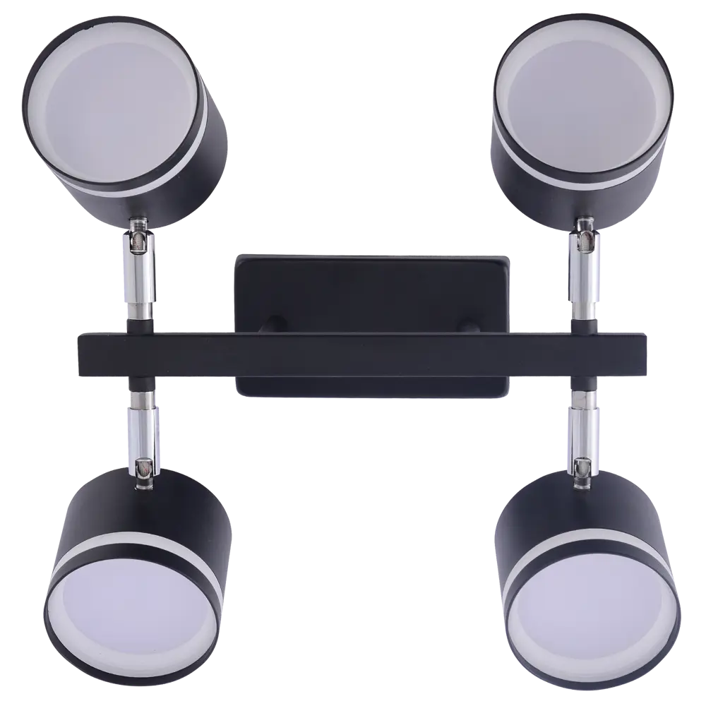 Люстра на штанге Talco 4 лампы 10 м² цвет черный SCHAFFNER STLM-2015693 - Вид №3