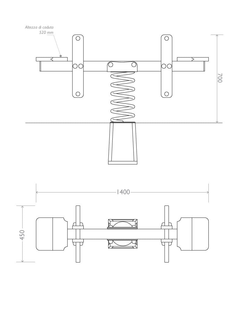 Рециркулированная пластиковая пружинная карусель EUROCOMITALIA BILIMOLLA ARCH-00052693 - Вид №2