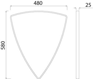 Настенное металлическое зеркало