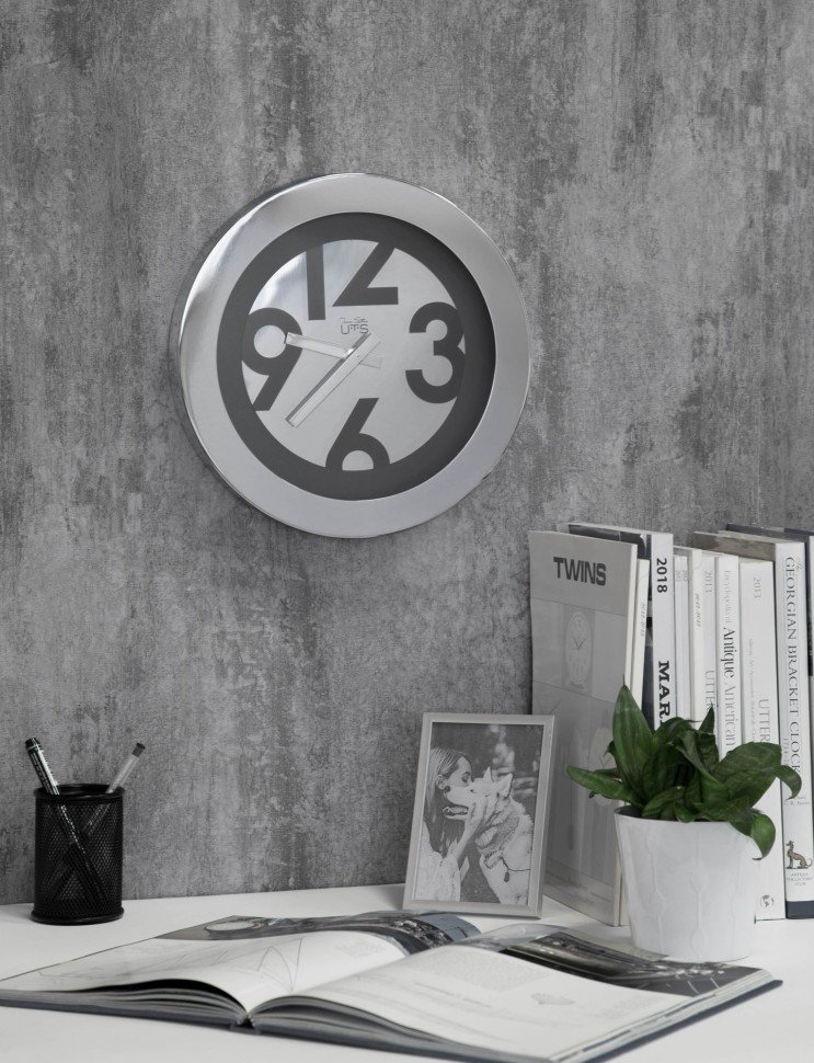 Часы настенные серебристые Tomas Stern 4009S TOMAS STERN  00-3872680 Серебро  - Вид №2