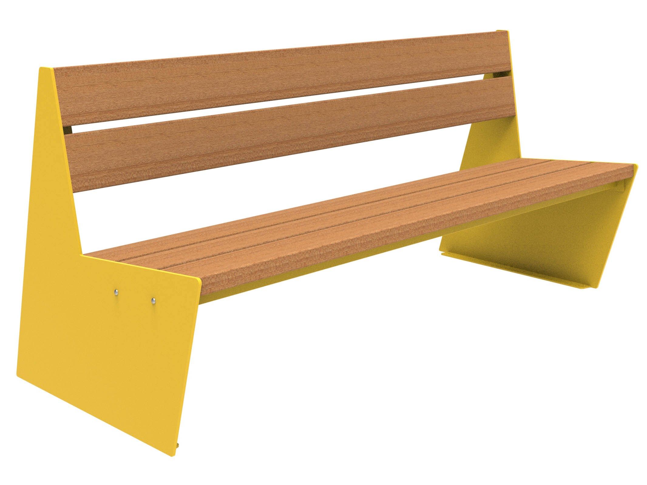 Скамья из окуме со спинкой Lazzari Sharp ARCH-00087617 - Вид №25