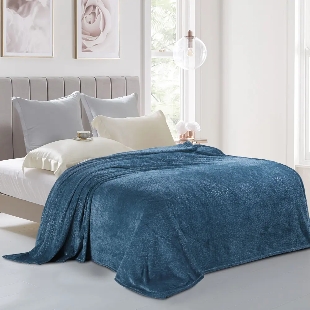 Плед Murmansk 140x200 см велсофт цвет синий СТОЛИЦА ТЕКСТИЛЯ STLM-2037256 - Вид №4