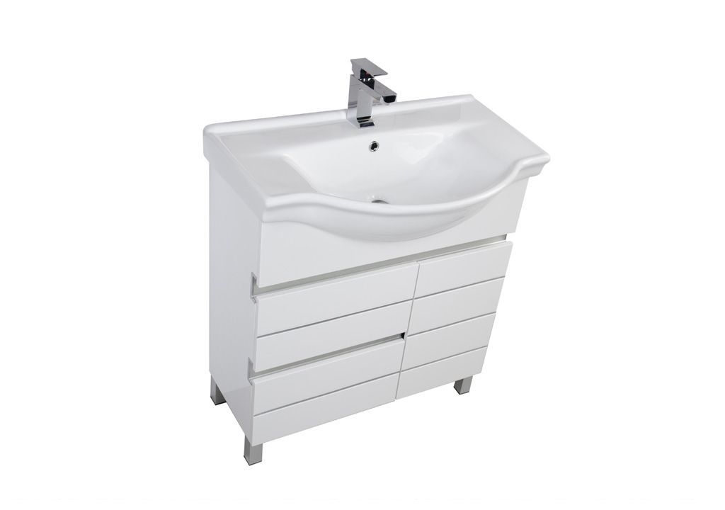 Тумба под раковину Aquanet Доминика 80 белый sun-id-270516 - Вид №3
