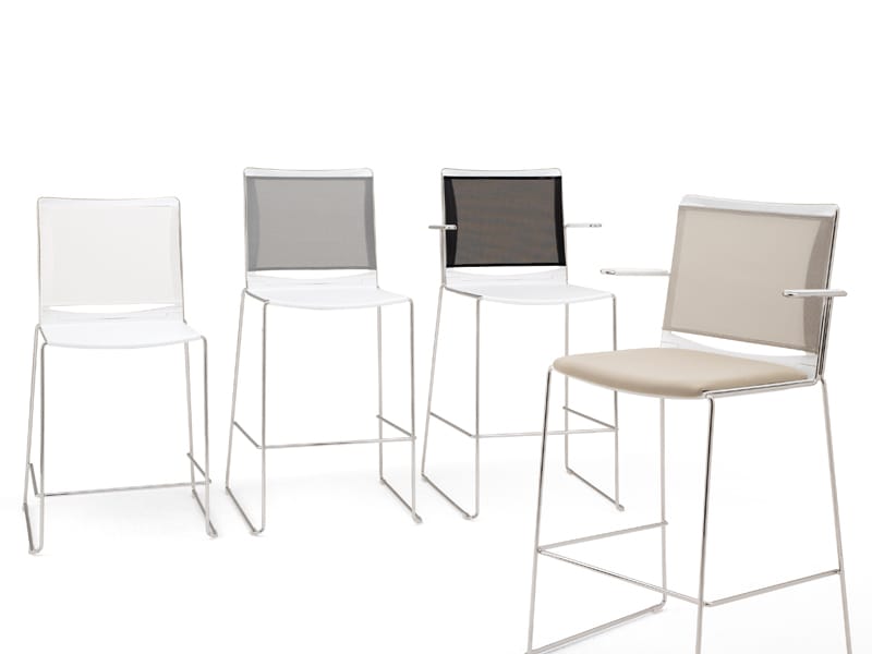 Высокий табурет с подставкой для ног Diemmebi S'mesh ARCH-00042353