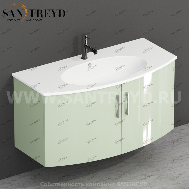 MDMA10Y004 Тумба с двумя створками 98 см зеленая Globo 4ALL Италия Ceramica Globo