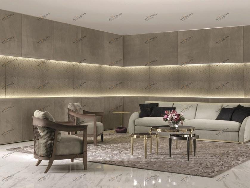 Longhi Кожаные буазери со встроенной подсветкой Aluminiun chic – doors Serie 342