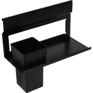 Стакан для зубных щеток Swensa Lund для рейлинга с полкой металл пластик цвет черный