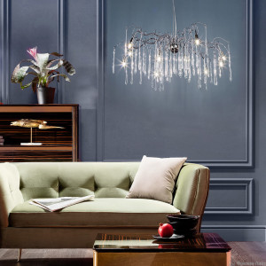 Frezia Light 1005/10 A хром подвесная люстра на 10 лампочек