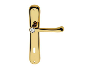 Хромированная латунная ручка с кристаллами Swarovski® на пластине