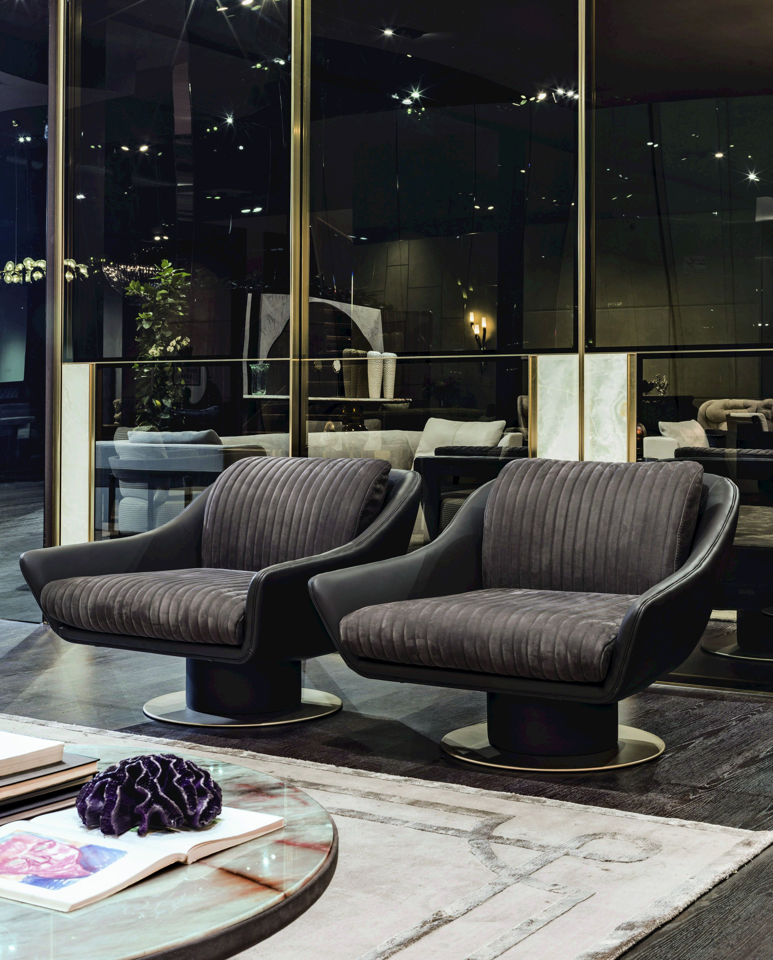 Вращающееся кресло с подлокотниками Longhi Loveluxe 2019-Rhythm collection ARCH-00133697 - Вид №1