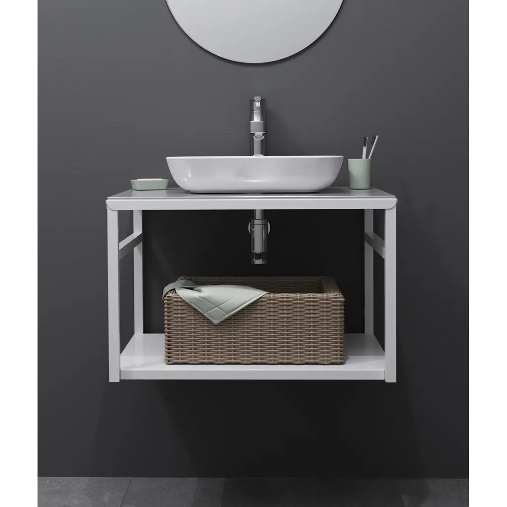 Santreyd Полка Ferro для раковины 60 см - кварцевое стекло 82634411 STLM-0032389 - Вид №4