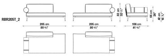B&B Italia Outdoor Садовый диван из ткани Ribes sun-id-1376014 - Вид №30