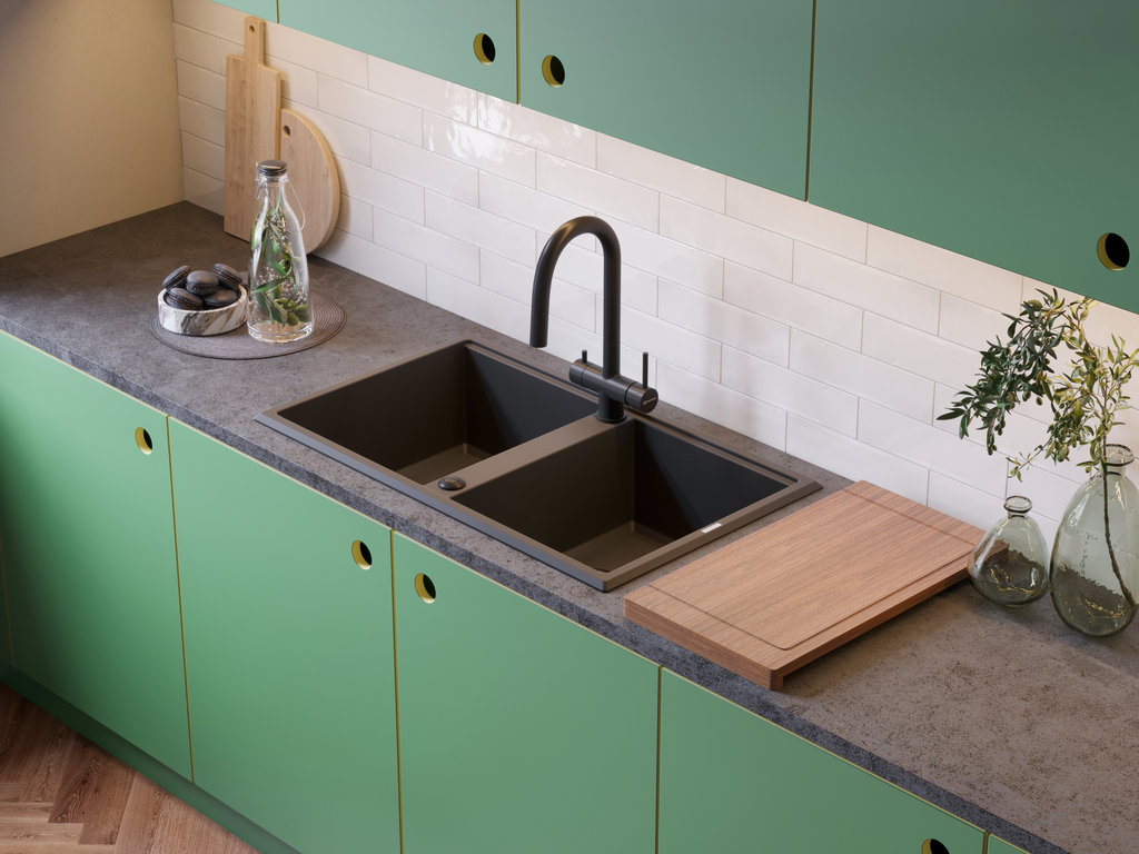 Кухонная мойка Tedori 86-2 GR OMOIKIRI 4993572 - Вид №1