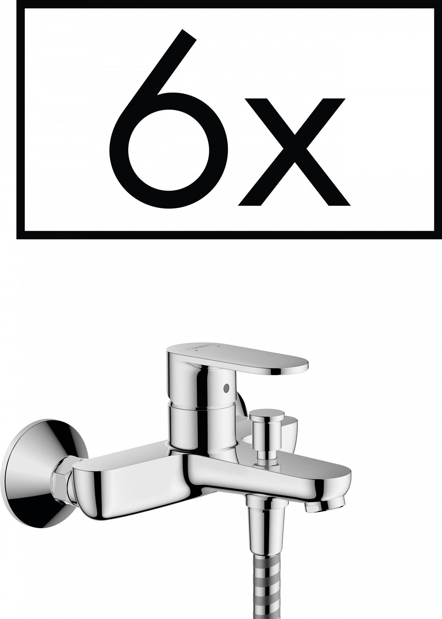 71447000 Vernis Blend Смеситель для ванны, однорычажный, для проектов внешнего монтажа, упаковка (6 шт.) Hansgrohe 