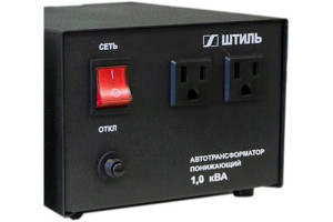 15623898 Автотрансформатор 1.0 кВА, в черном корпусе АТ 220/110-1,0-50 ч/к Штиль