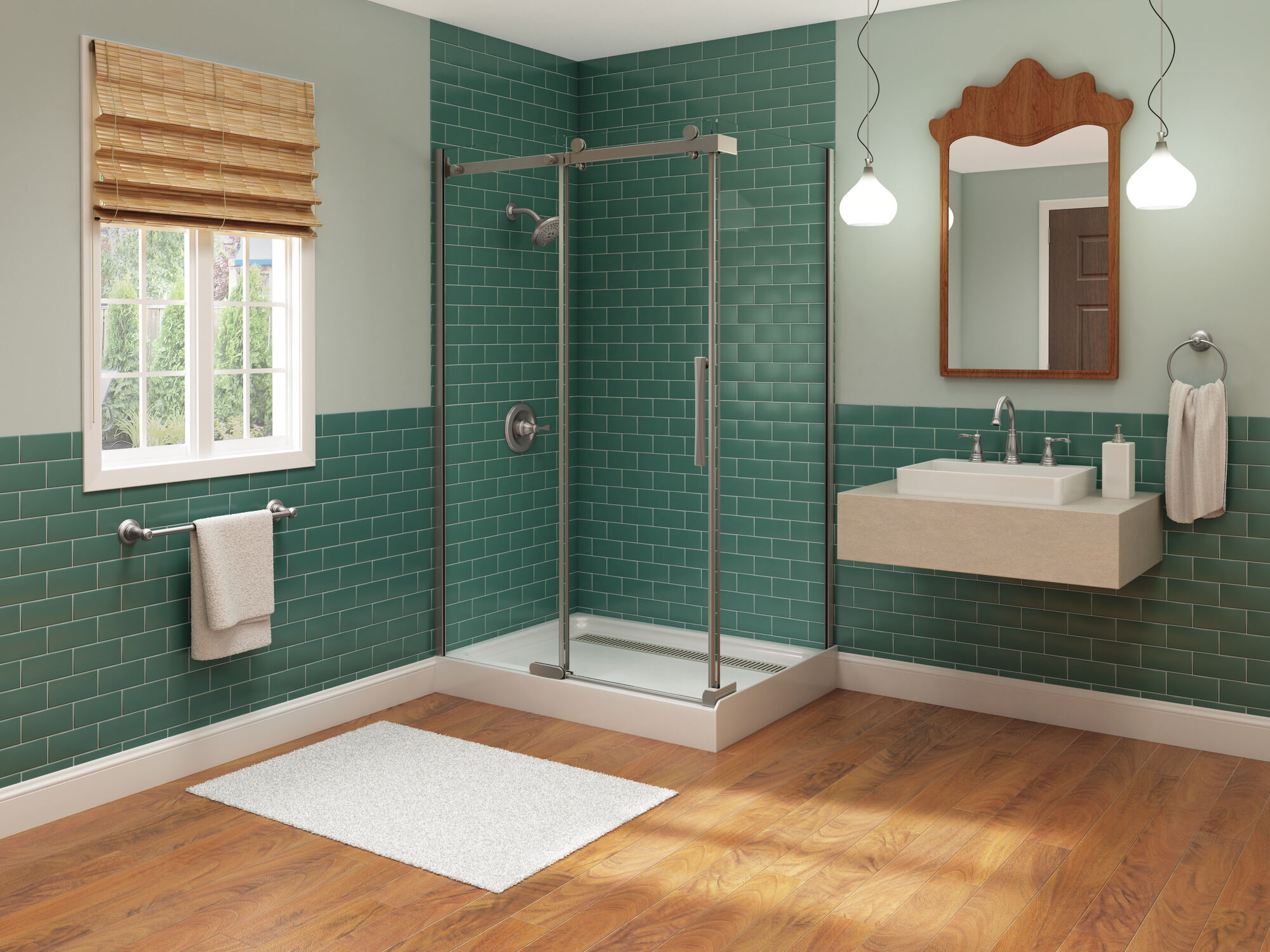 Угловая душевая стеклянная панель Delta Faucet B1112912-4836-SS - Вид №7