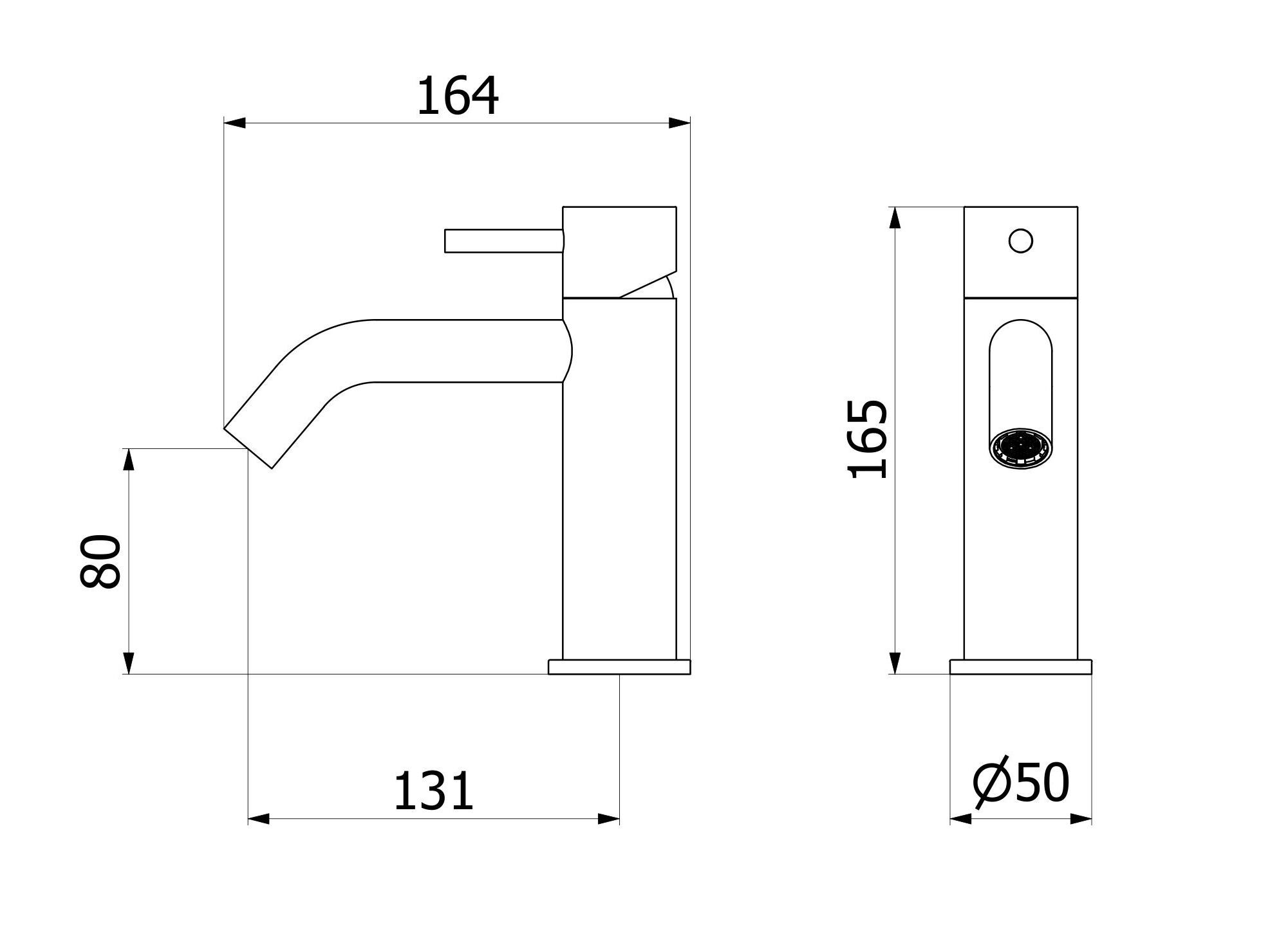 Однорычажный смеситель для раковины из нержавеющей стали IB M316 ARCH-00058555 - Вид №2