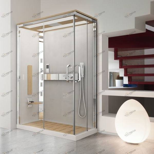 Душевая кабина NEXIS 1 A120x80 HAMMAM Novellini NEXIS цвета ясень, с высоким душевым поддоном NEXA129SM51KPNEXA129DM51KP