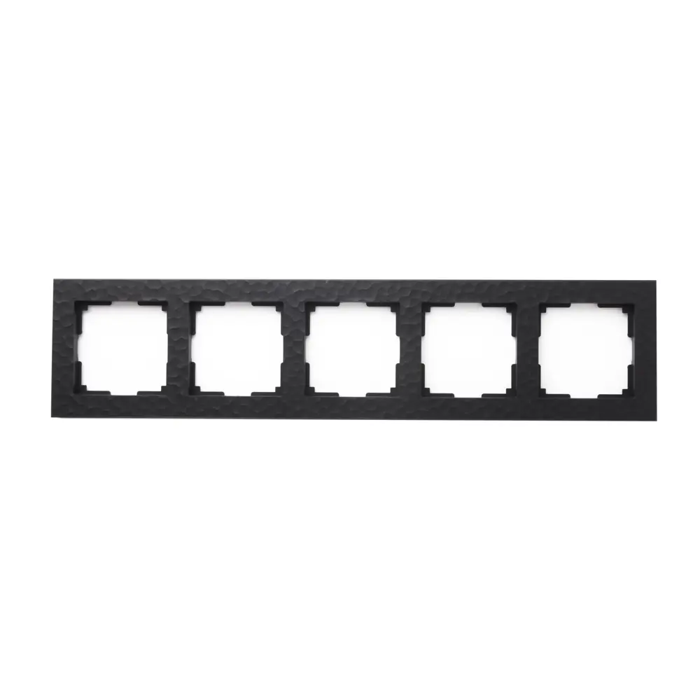 Рамка для розеток и выключателей Werkel Hammer W0052408 5 постов цвет черный 84684365 STLM-2184700