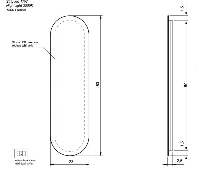 Овальное зеркало со встроенным освещением Nic Mini Living ARCH-00036042 - Вид №3