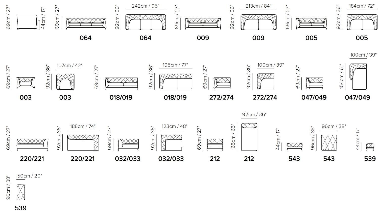Угловой диван из ткани Natuzzi Italia La scala ARCH-00149415 - Вид №3
