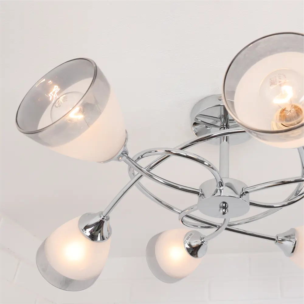 Люстра потолочная «Costa» 24000-6 6 ламп 18 м² цвет серебристый SCHAFFNER STLM-2075328 - Вид №8