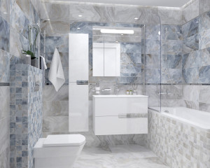 90806780 Керамическая плитка Blues х9999219616 25x75см 1.69 м² цвет голубой STLM-0391252 LAPARET